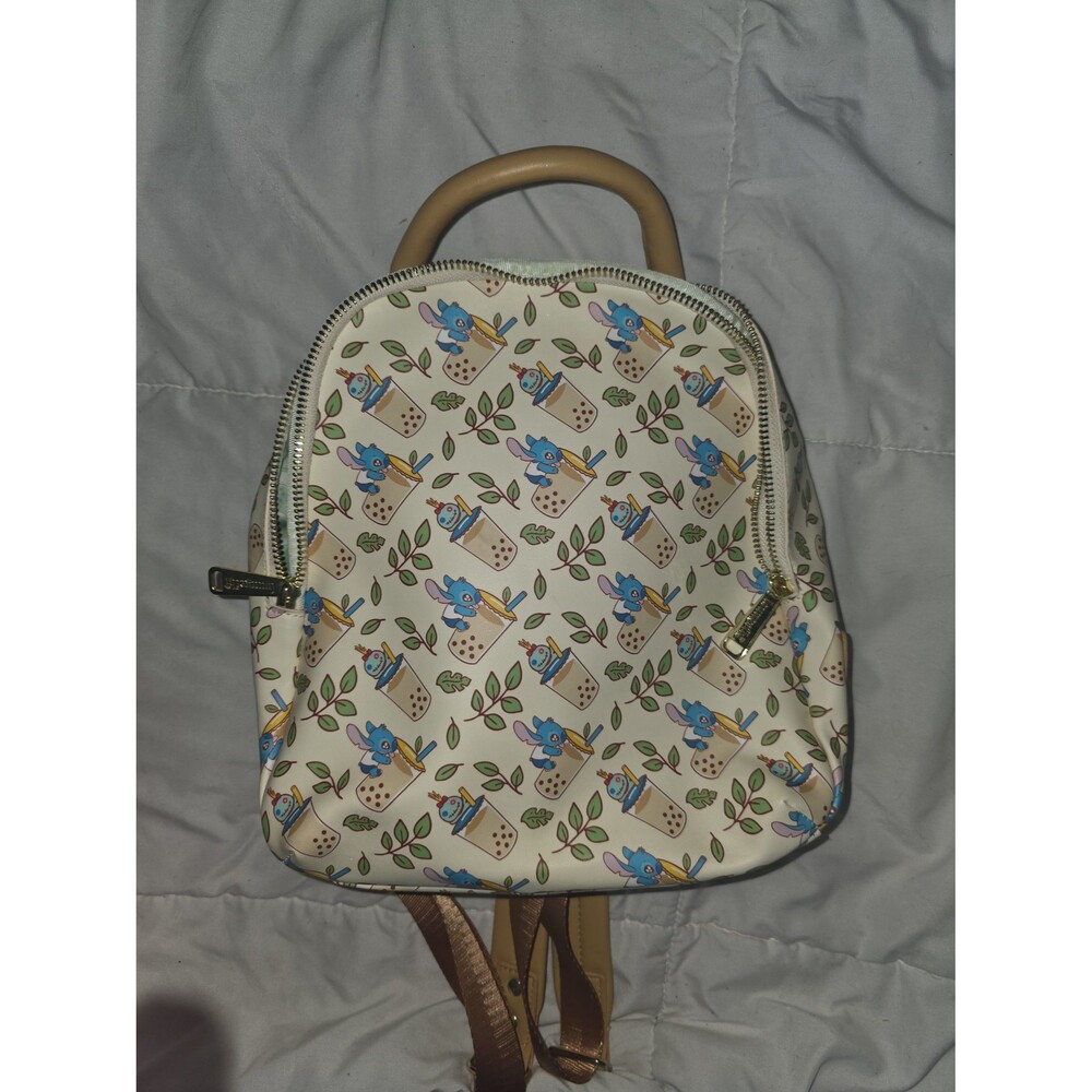 Like new loungefly Disney Lilo and Stitch Boba Tea mini Backpack bookbag bag!